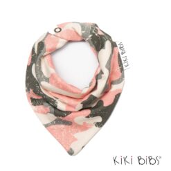 Kiki Bibs Σαλιάρα-μπαντάνα Pink army