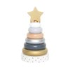 Jabadabado Ξύλινη Πυραμίδα Με Χρωματιστούς Κρίκους Star JB-W7157