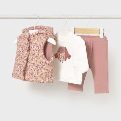 Mayoral Σετ Φόρμα Παντελόνι-Μπλουζάκι και Μπουφάν Αμάνικο 15-02632-081