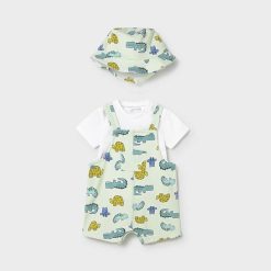 Mayoral Σετ Σαλοπέτα-Μπλουζάκι-Καπέλο 26-01624-052